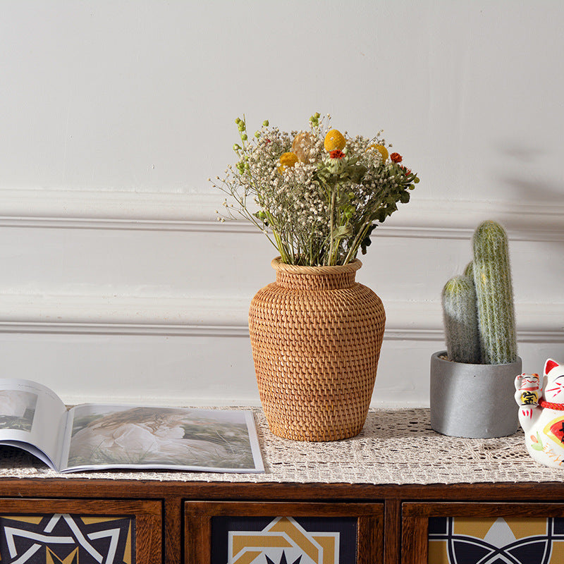 Woven Tabletop Flower Baskets