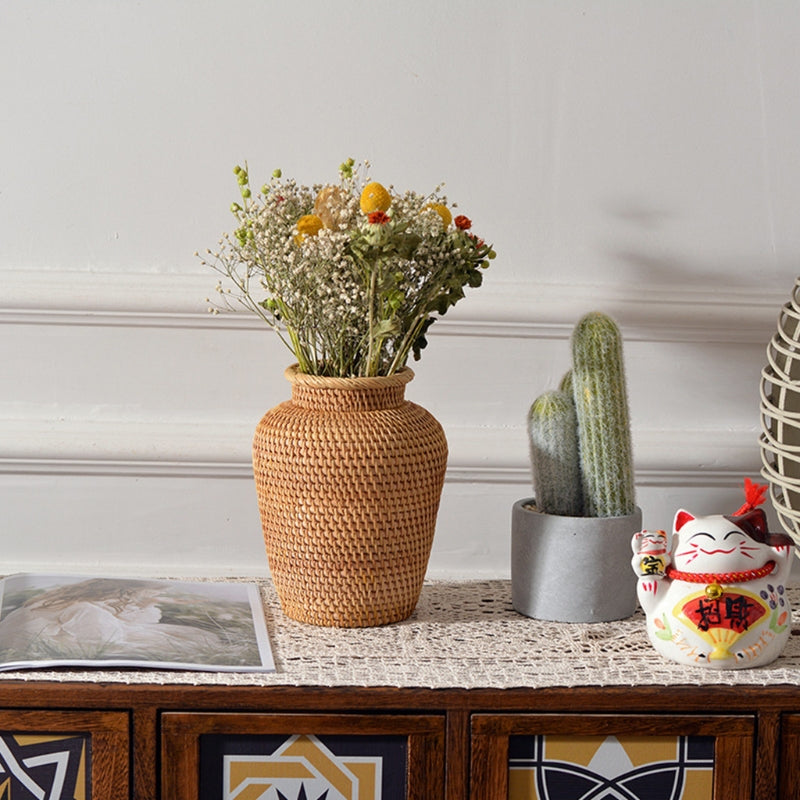 Woven Tabletop Flower Baskets