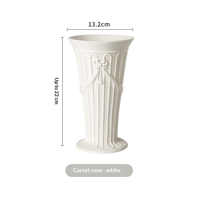 Handmade Pinched Ceramic Vase Home Decor Piece