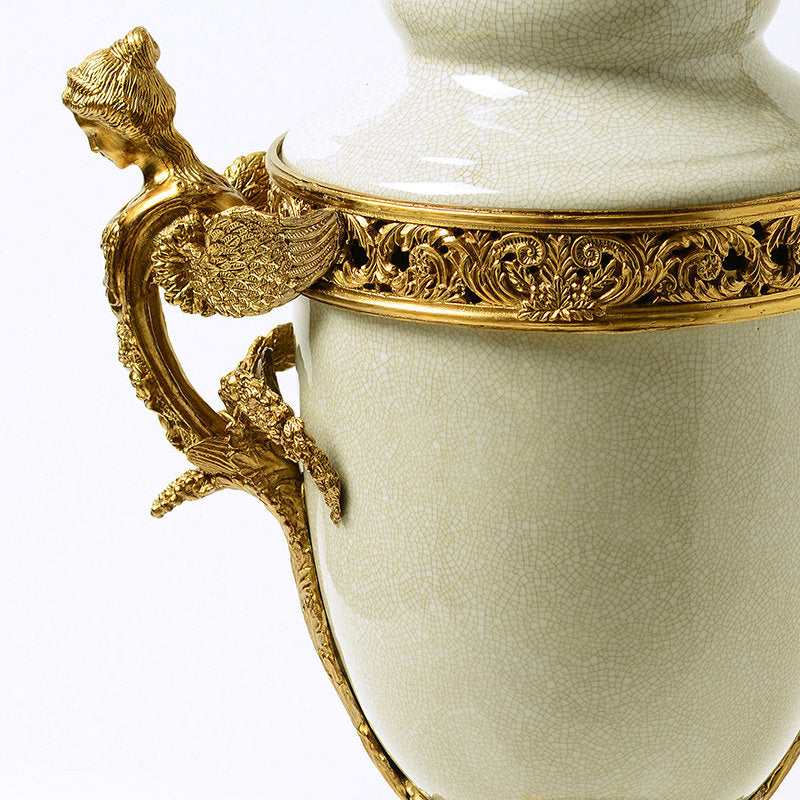 Ceramic And Copper Home Decor Vases For Villas And Hotels