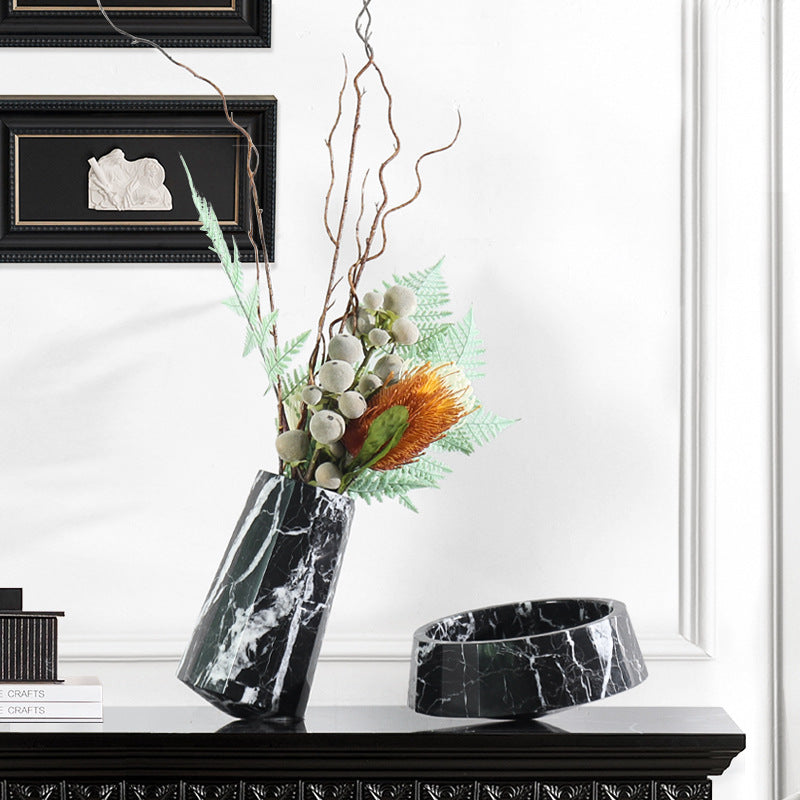 Natural Marble Decorative Vase Home Decor Item