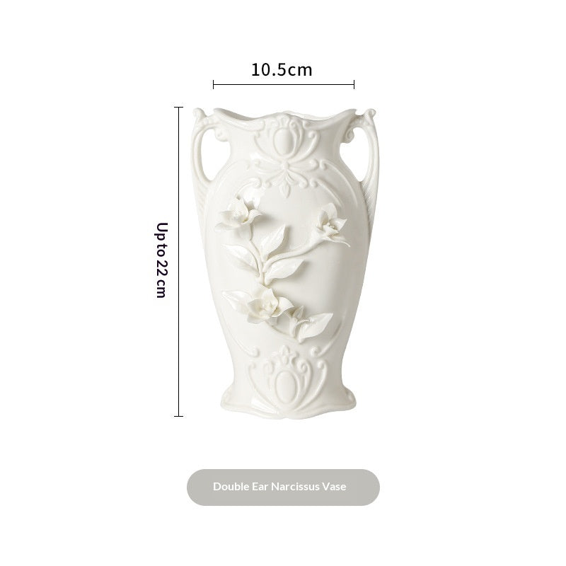 Handmade Pinched Ceramic Vase Home Decor Piece