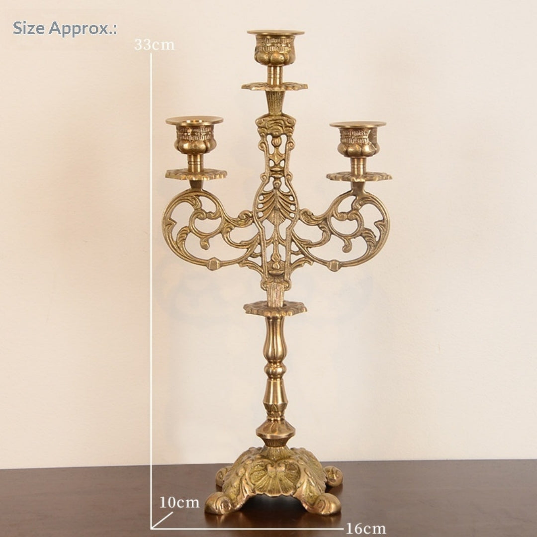 Brass European Candlestick French Home Decor