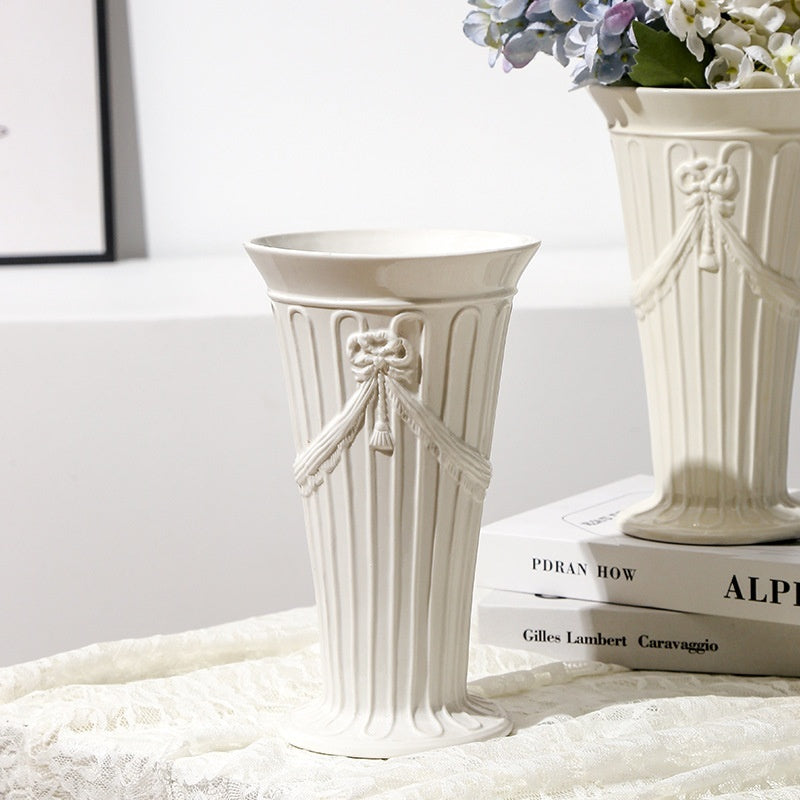 Handmade Pinched Ceramic Vase Home Decor Piece